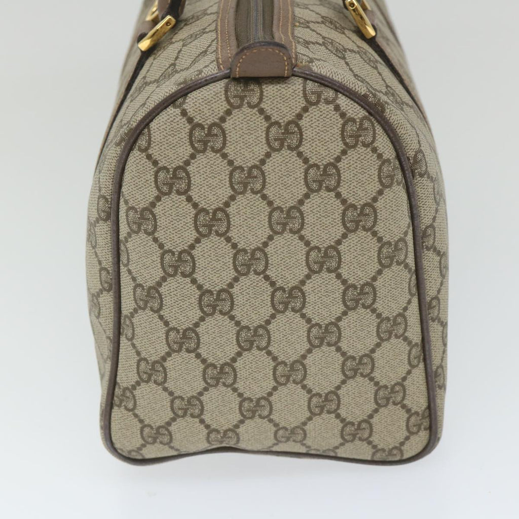 GUCCI GG Supreme Boston Bag PVC Leather Beige 002 123 6842 yk9238