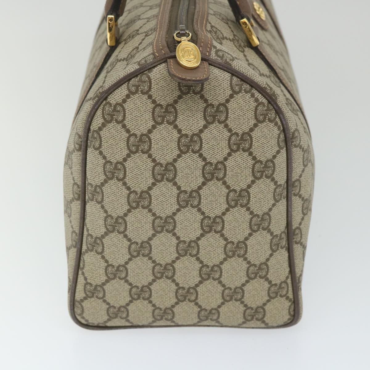 GUCCI GG Supreme Boston Bag PVC Leather Beige 002 123 6842 yk9238