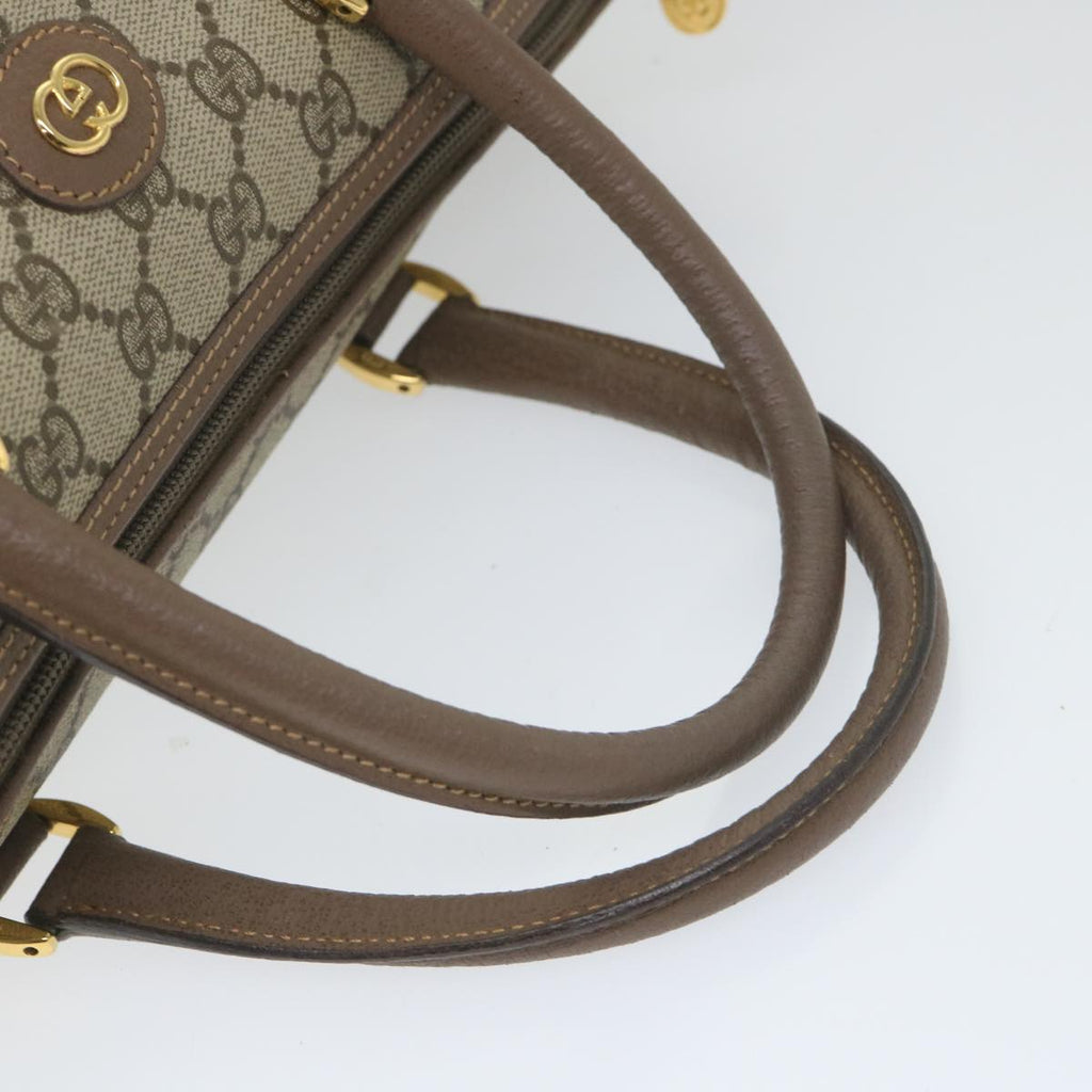 GUCCI GG Supreme Boston Bag PVC Leather Beige 002 123 6842 yk9238
