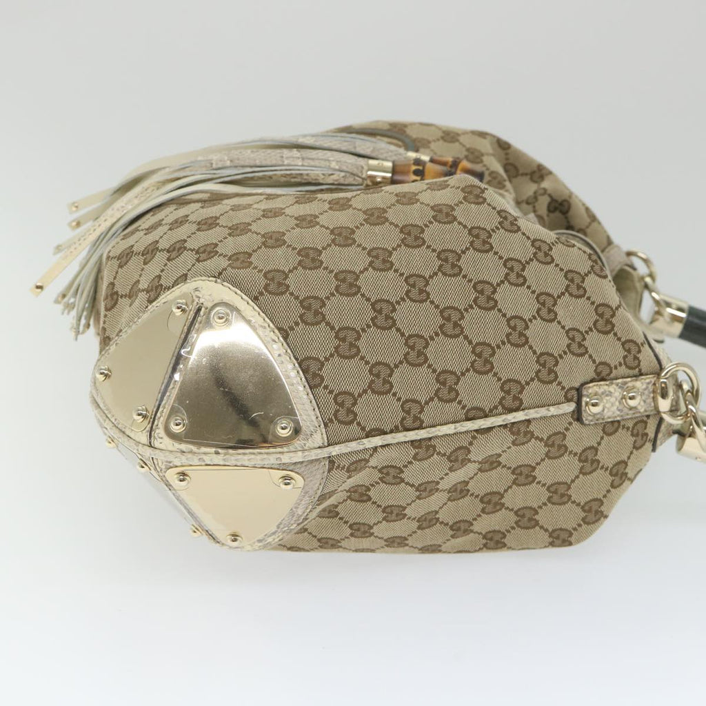 GUCCI GG Canvas Bamboo Indy Shoulder Bag 2way Beige 177088 yk9244