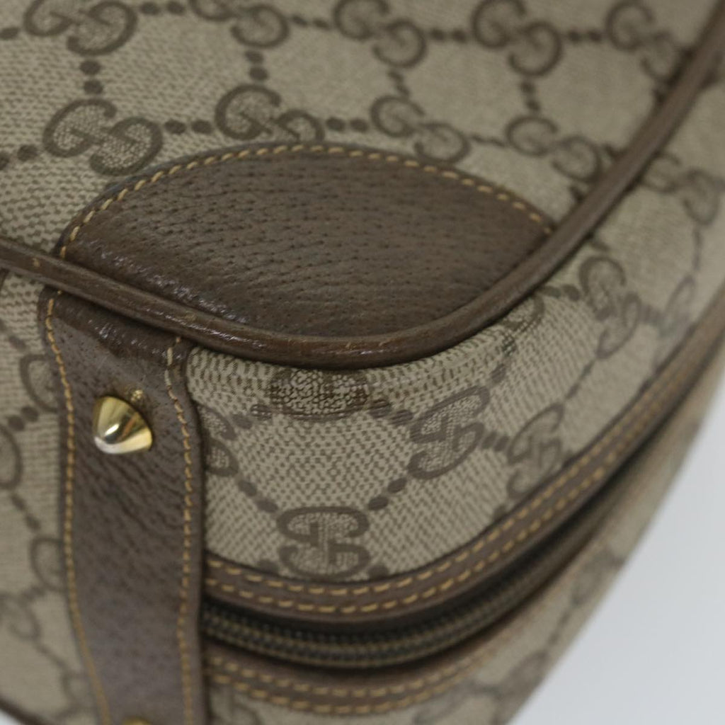 GUCCI GG Supreme Hand Bag PVC Leather Beige 000 58 090 yk9250
