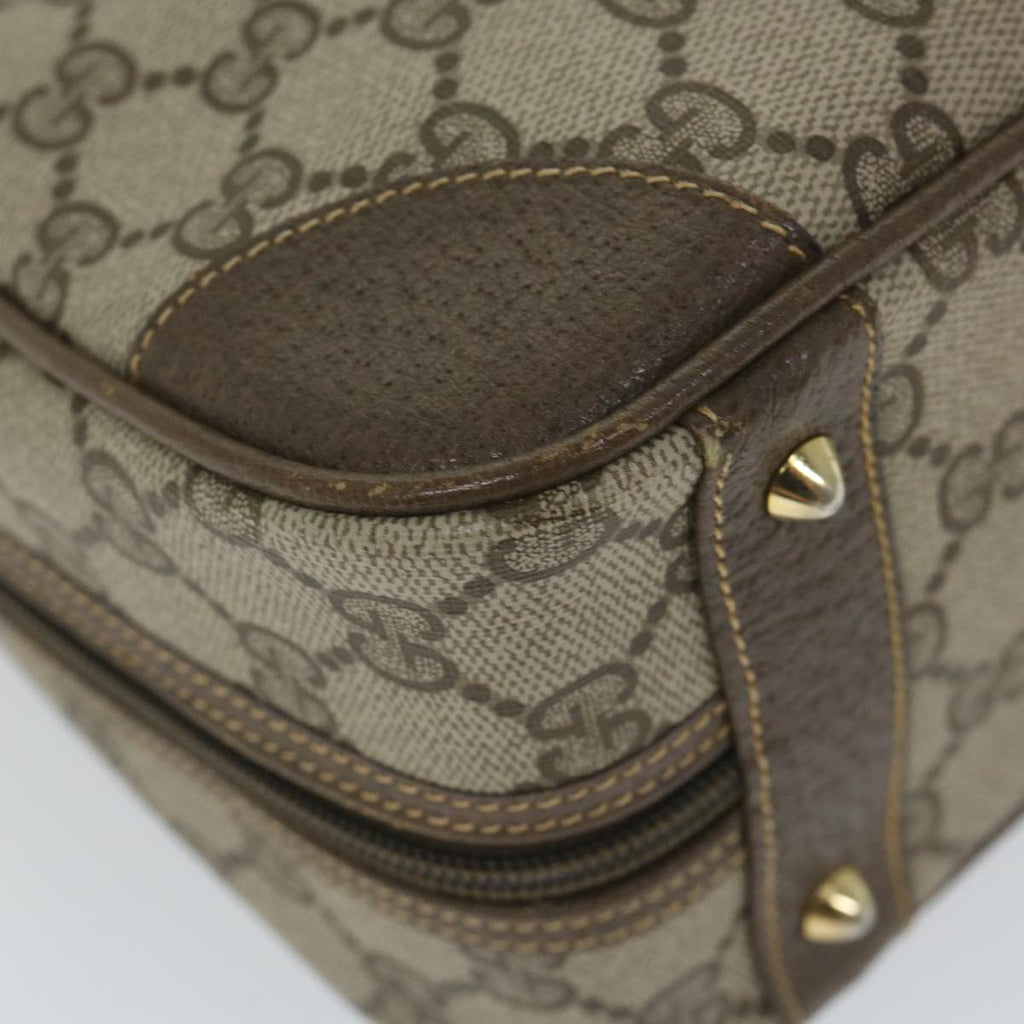 GUCCI GG Supreme Hand Bag PVC Leather Beige 000 58 090 yk9250