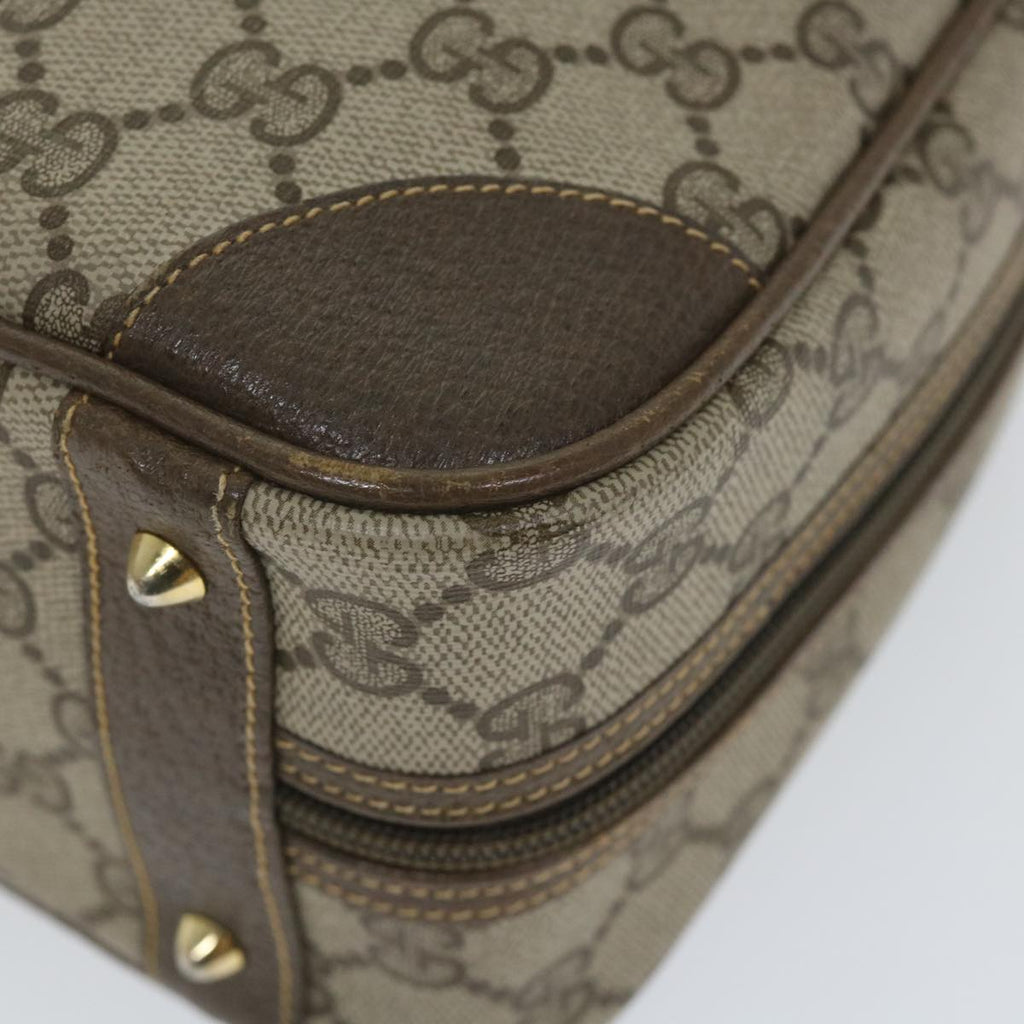 GUCCI GG Supreme Hand Bag PVC Leather Beige 000 58 090 yk9250