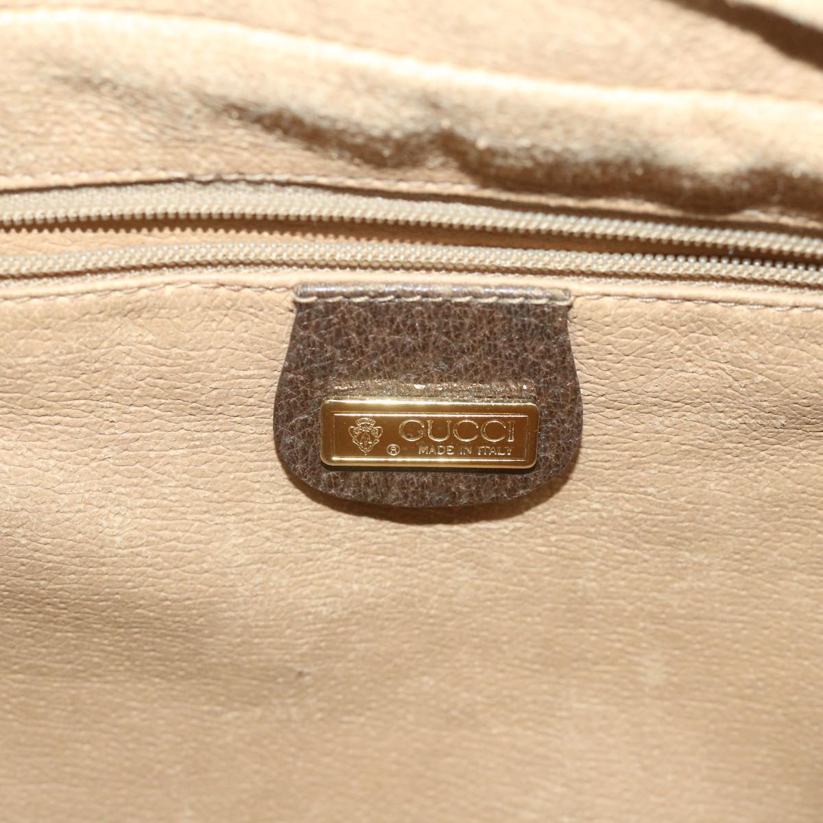 GUCCI GG Supreme Hand Bag PVC Leather Beige 000 58 090 yk9250
