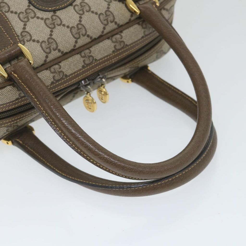 GUCCI GG Supreme Hand Bag PVC Leather Beige 000 58 090 yk9250