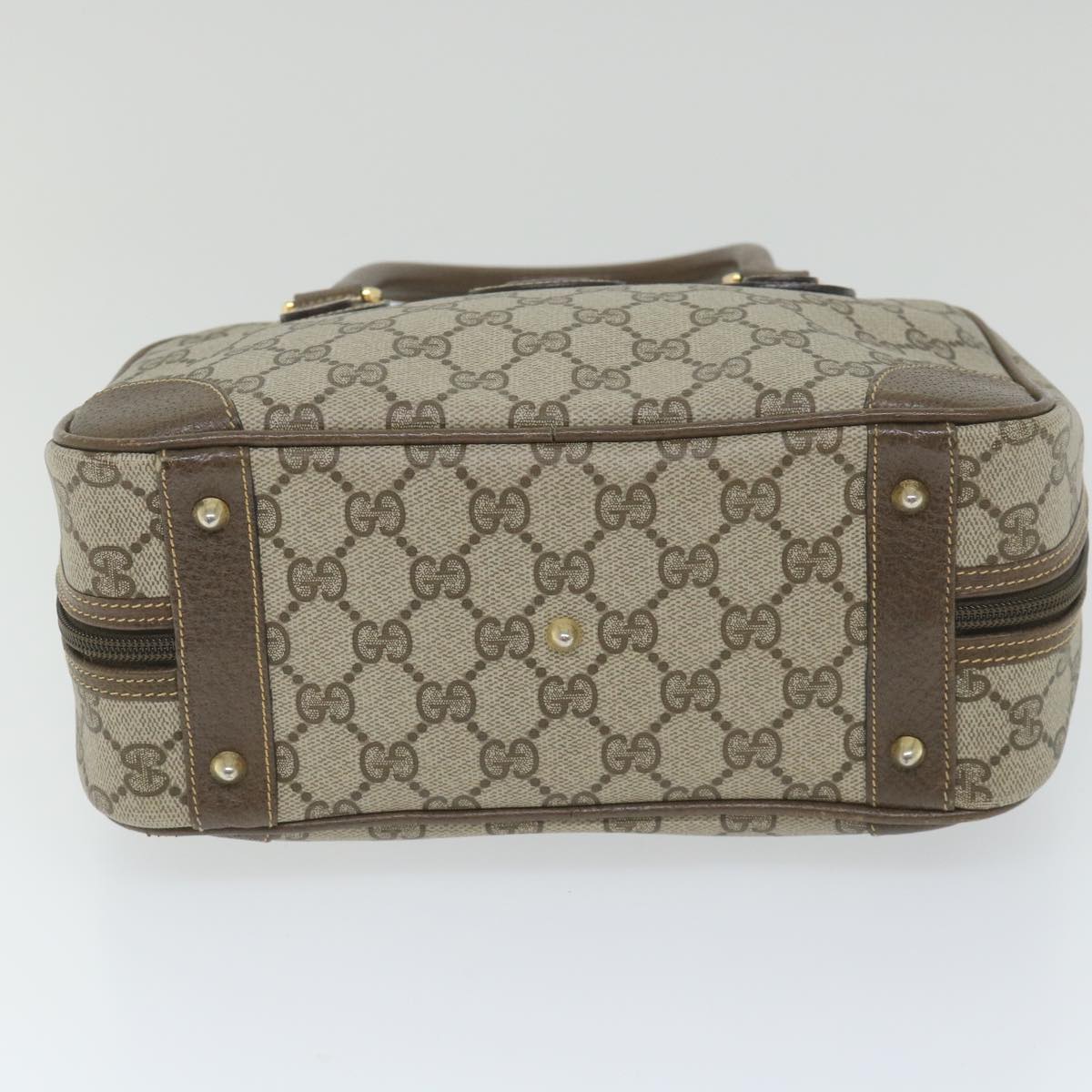 GUCCI GG Supreme Hand Bag PVC Leather Beige 000 58 090 yk9250