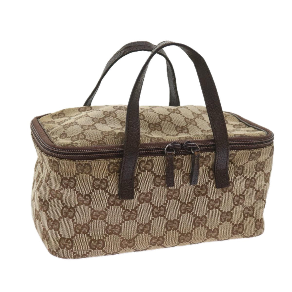 GUCCI GG Canvas Hand Bag Beige 124540 yk9253