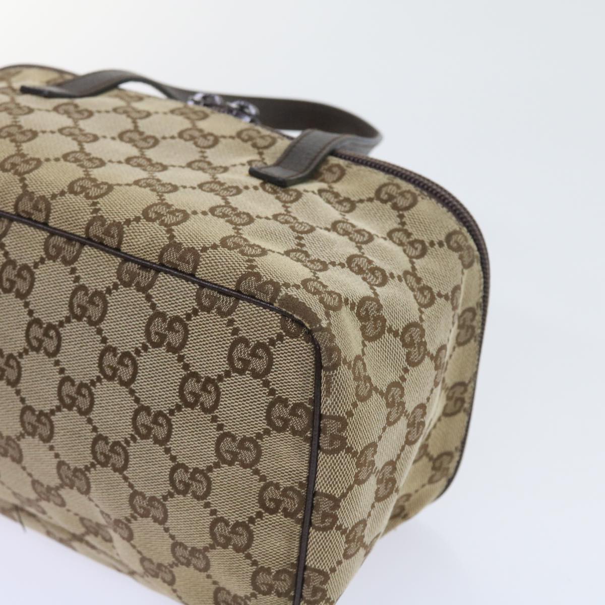 GUCCI GG Canvas Hand Bag Beige 124540 yk9253