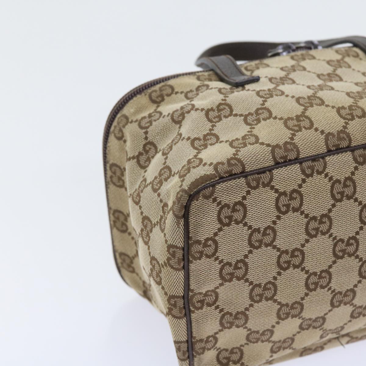 GUCCI GG Canvas Hand Bag Beige 124540 yk9253
