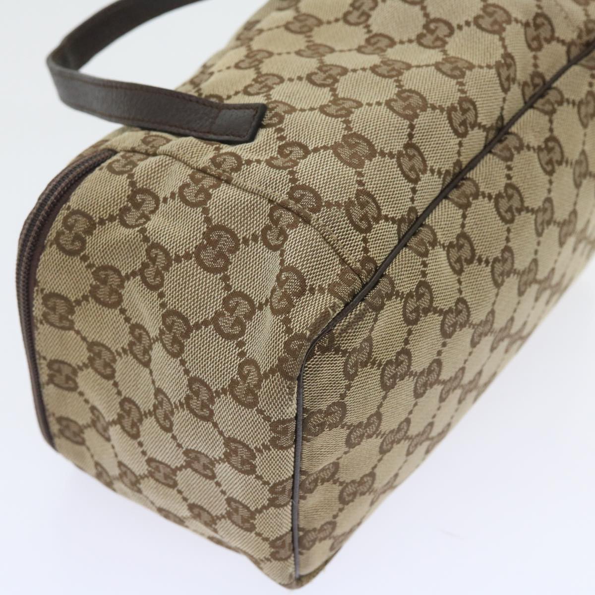 GUCCI GG Canvas Hand Bag Beige 124540 yk9253