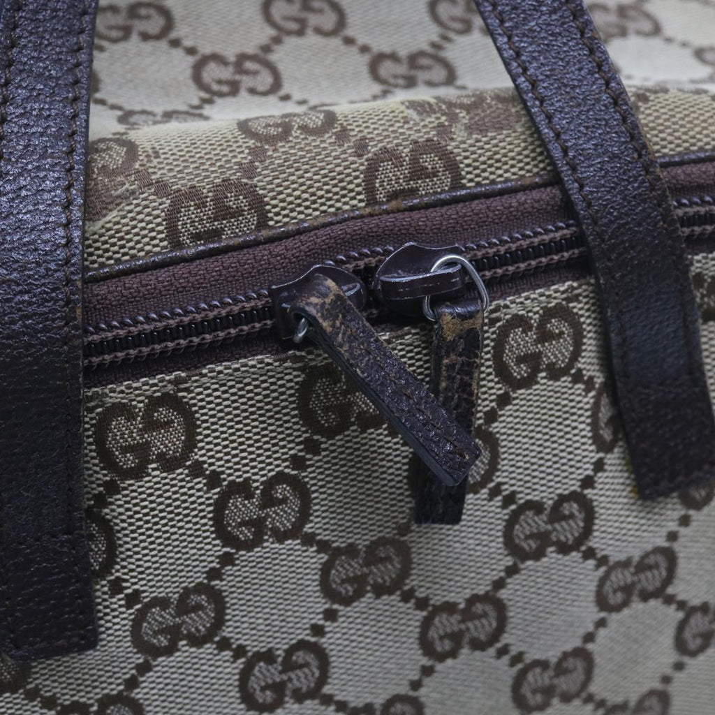 GUCCI GG Canvas Hand Bag Beige 124540 yk9253