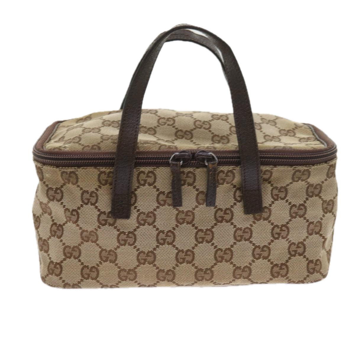 GUCCI GG Canvas Hand Bag Beige 124540 yk9253