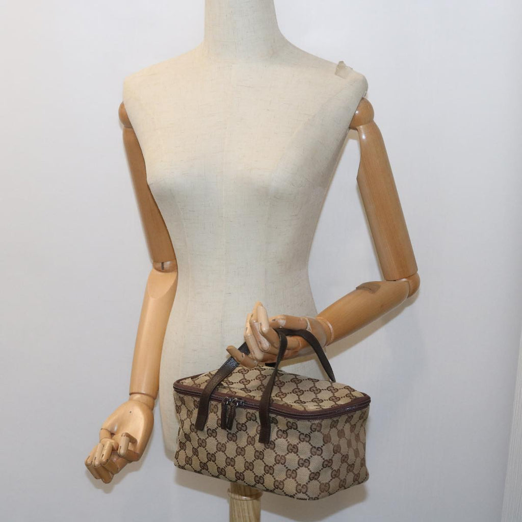 GUCCI GG Canvas Hand Bag Beige 124540 yk9253