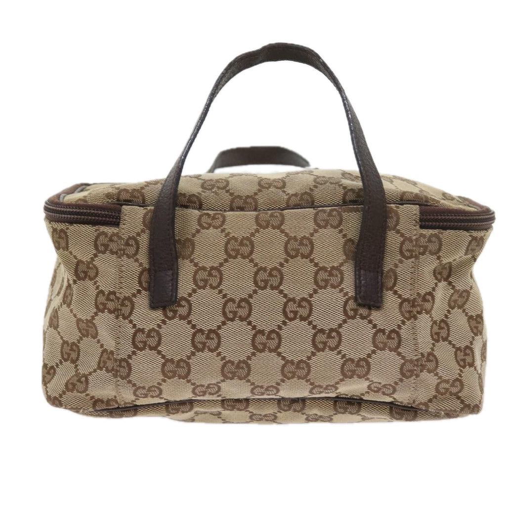 GUCCI GG Canvas Hand Bag Beige 124540 yk9253