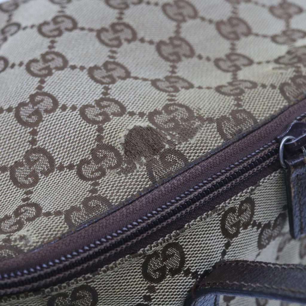 GUCCI GG Canvas Hand Bag Beige 124540 yk9253