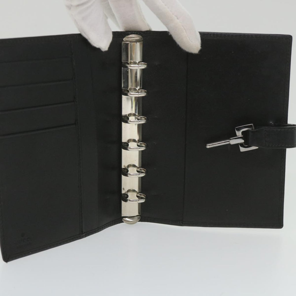 GUCCI GG Canvas Jackie Day Planner Cover Black 29966 yk9257