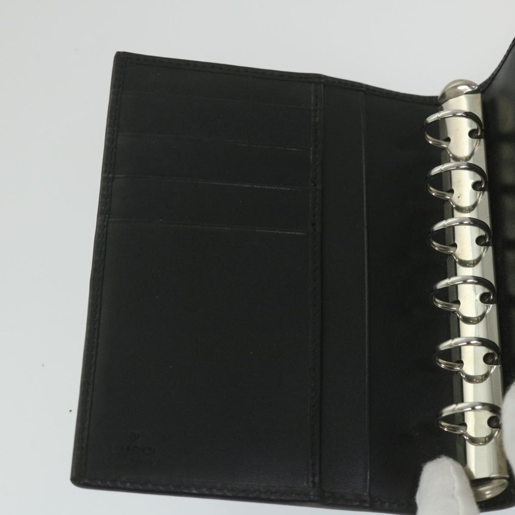 GUCCI GG Canvas Jackie Day Planner Cover Black 29966 yk9257
