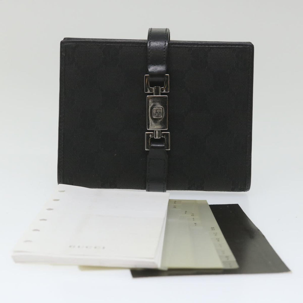 GUCCI GG Canvas Jackie Day Planner Cover Black 29966 yk9257