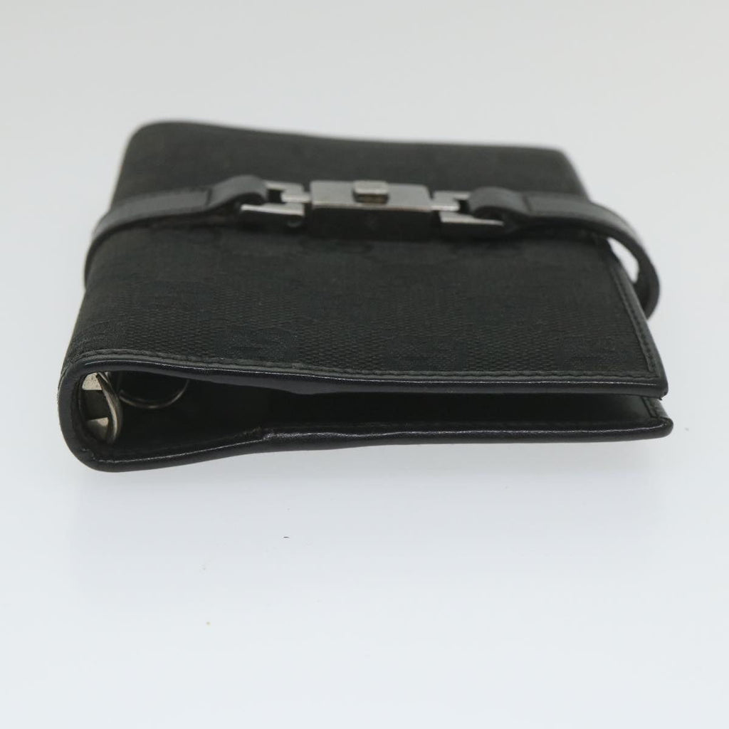 GUCCI GG Canvas Jackie Day Planner Cover Black 29966 yk9257