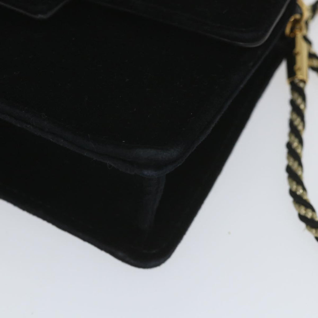 GUCCI Square G Shoulder Bag Velor Black 544242 yk9258