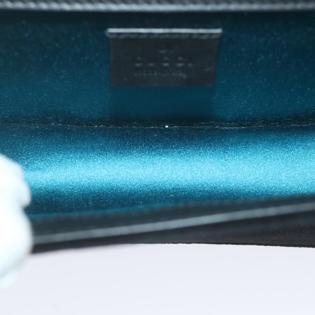 GUCCI Square G Shoulder Bag Velor Black 544242 yk9258