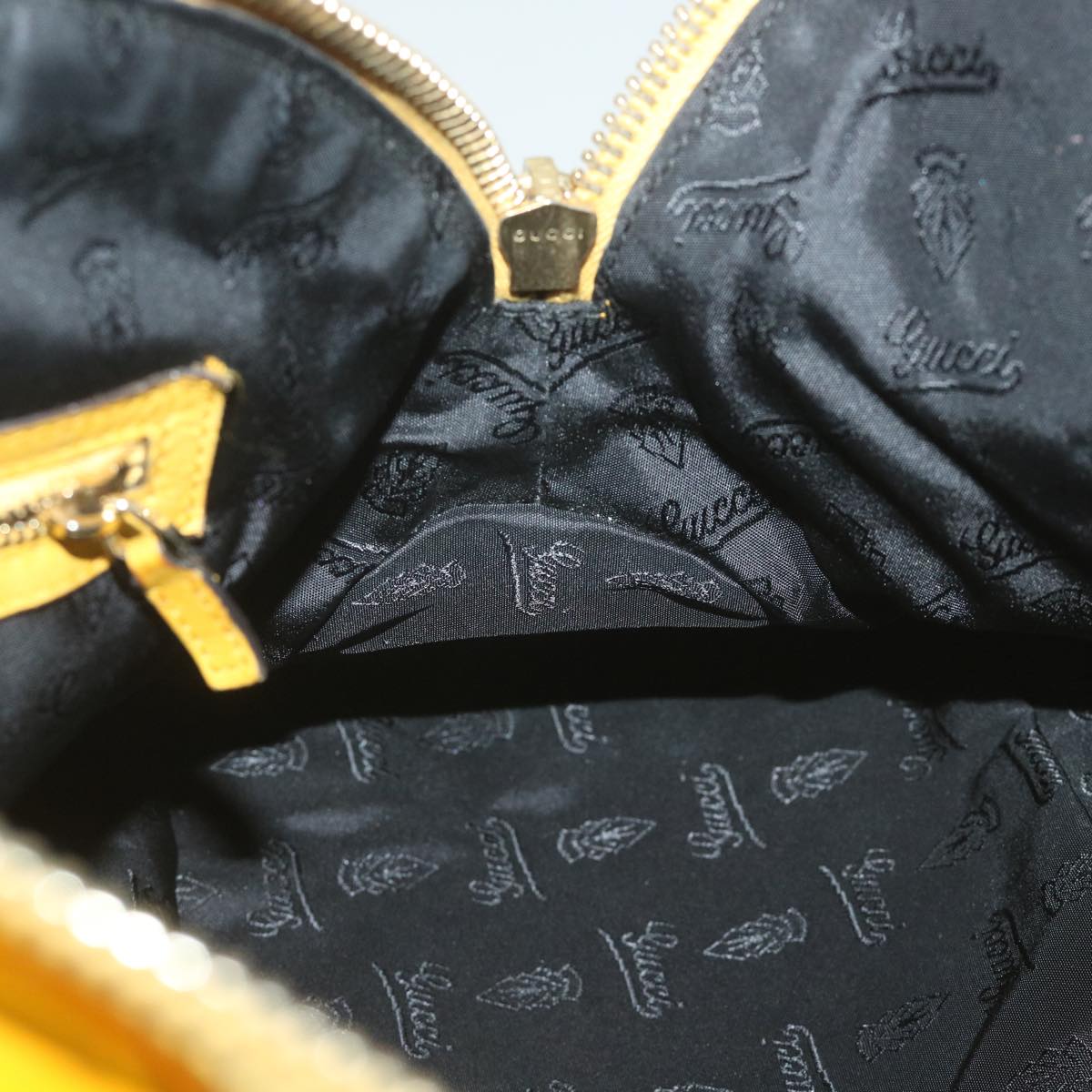 GUCCI Hand Bag Patent leather Yellow 197019 yk9260