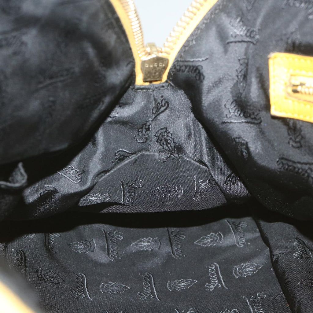 GUCCI Hand Bag Patent leather Yellow 197019 yk9260