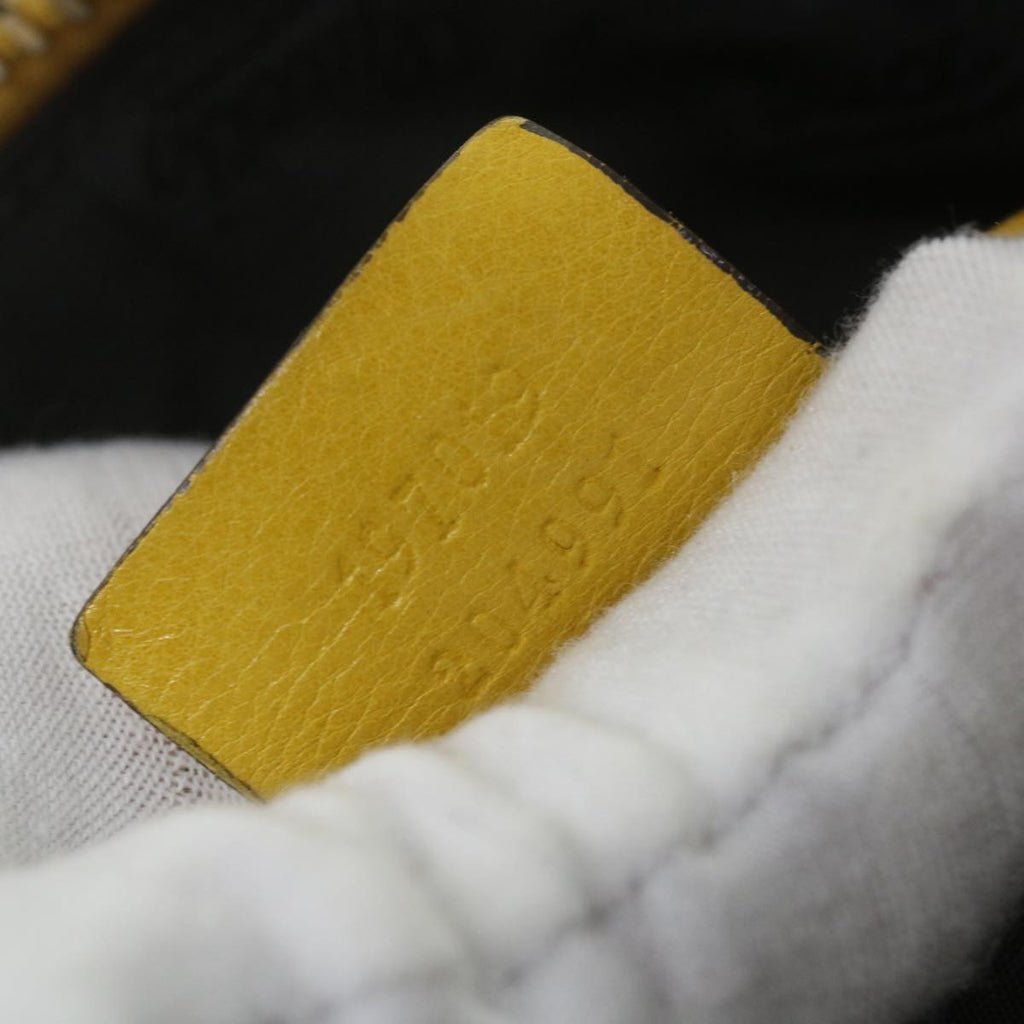 GUCCI Hand Bag Patent leather Yellow 197019 yk9260