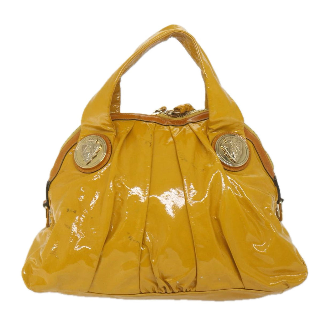 GUCCI Hand Bag Patent leather Yellow 197019 yk9260