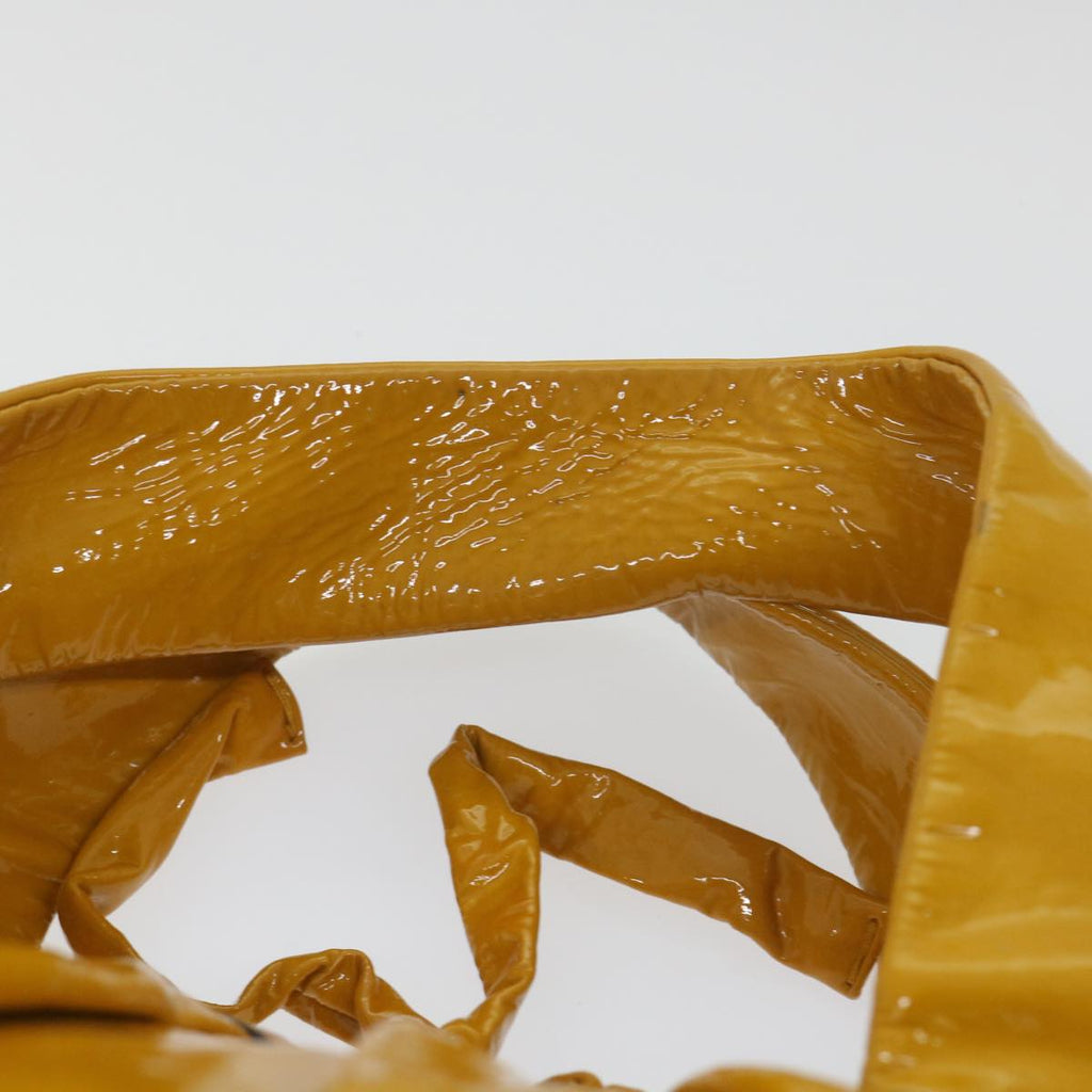 GUCCI Hand Bag Patent leather Yellow 197019 yk9260