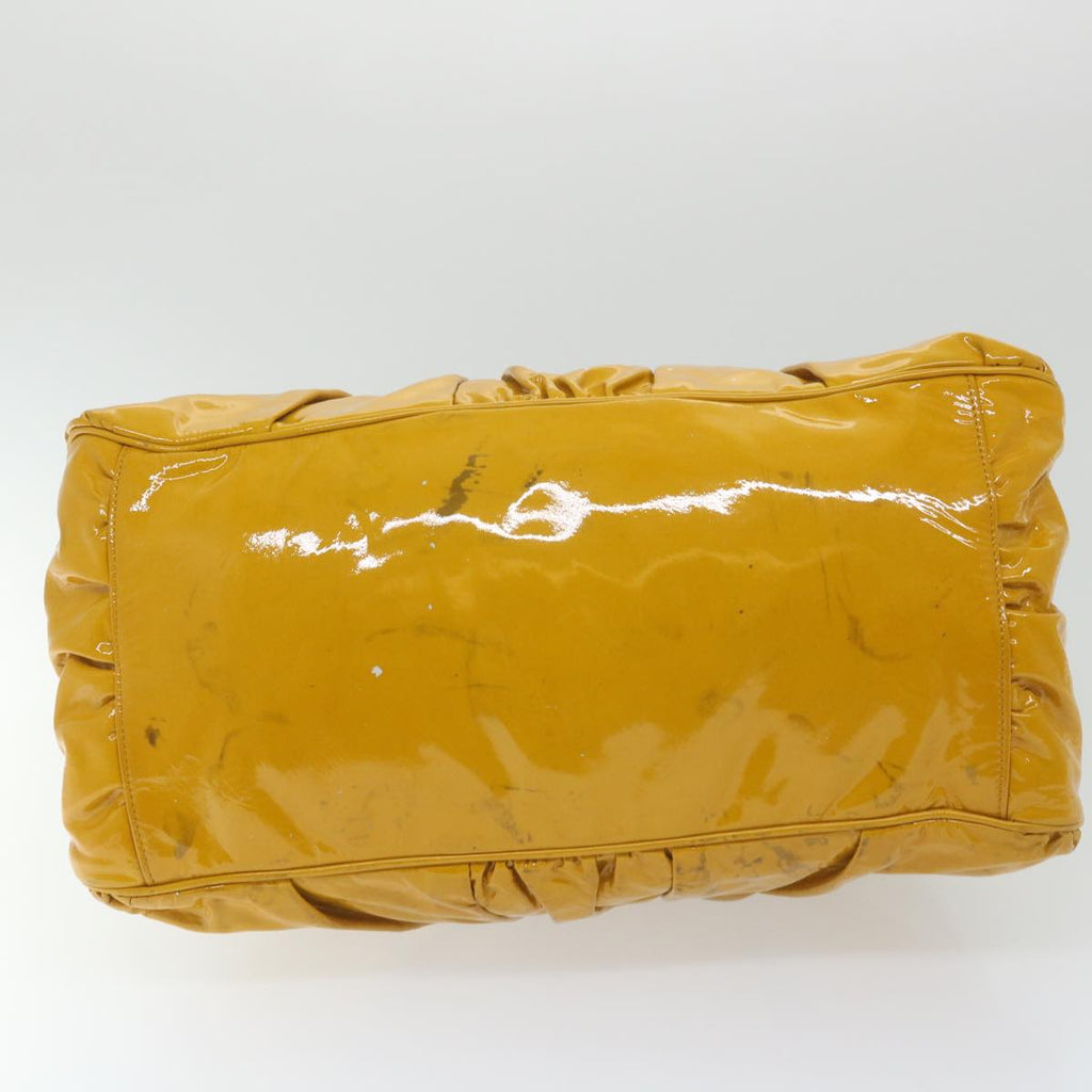 GUCCI Hand Bag Patent leather Yellow 197019 yk9260