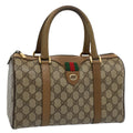 GUCCI GG Supreme Web Sherry Line Boston Bag Beige Red 116 02 006 yk9266
