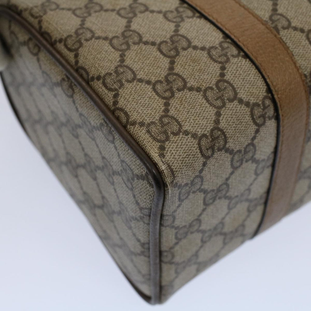 GUCCI GG Supreme Web Sherry Line Boston Bag Beige Red 116 02 006 yk9266