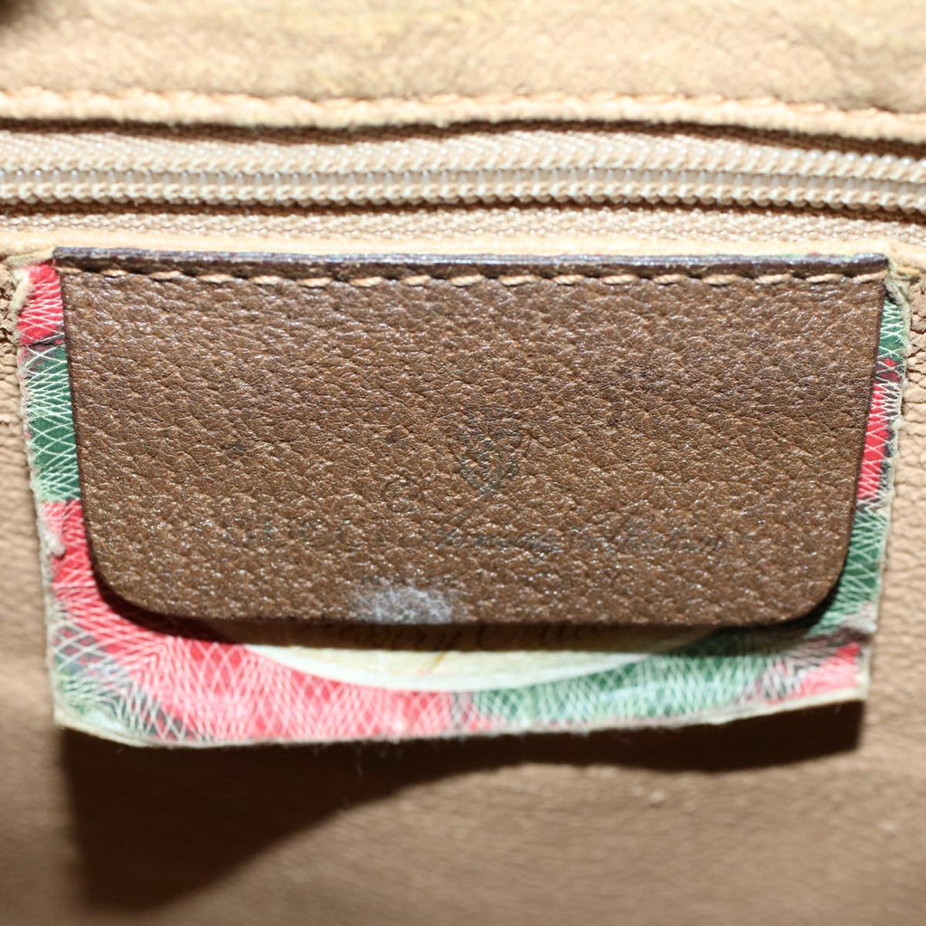 GUCCI GG Supreme Web Sherry Line Boston Bag Beige Red 116 02 006 yk9266