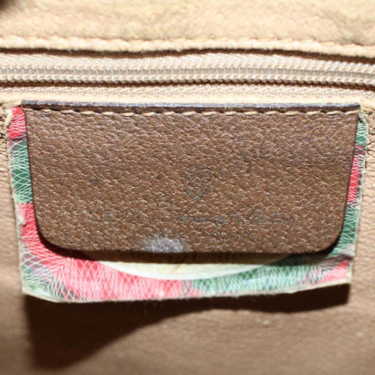 GUCCI GG Supreme Web Sherry Line Boston Bag Beige Red 116 02 006 yk9266