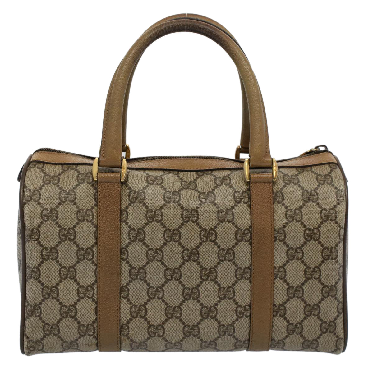 GUCCI GG Supreme Web Sherry Line Boston Bag Beige Red 116 02 006 yk9266