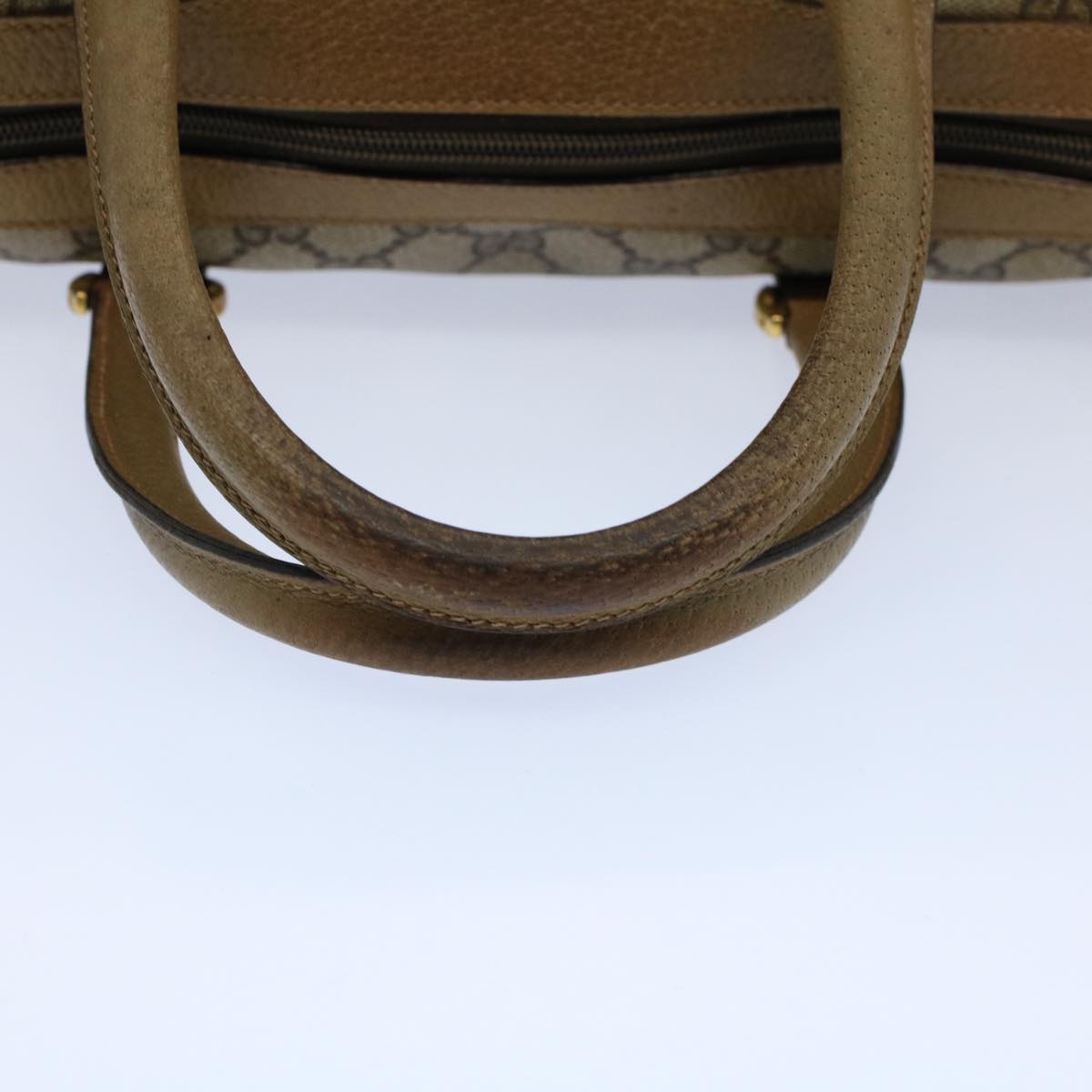 GUCCI GG Supreme Web Sherry Line Boston Bag Beige Red 116 02 006 yk9266