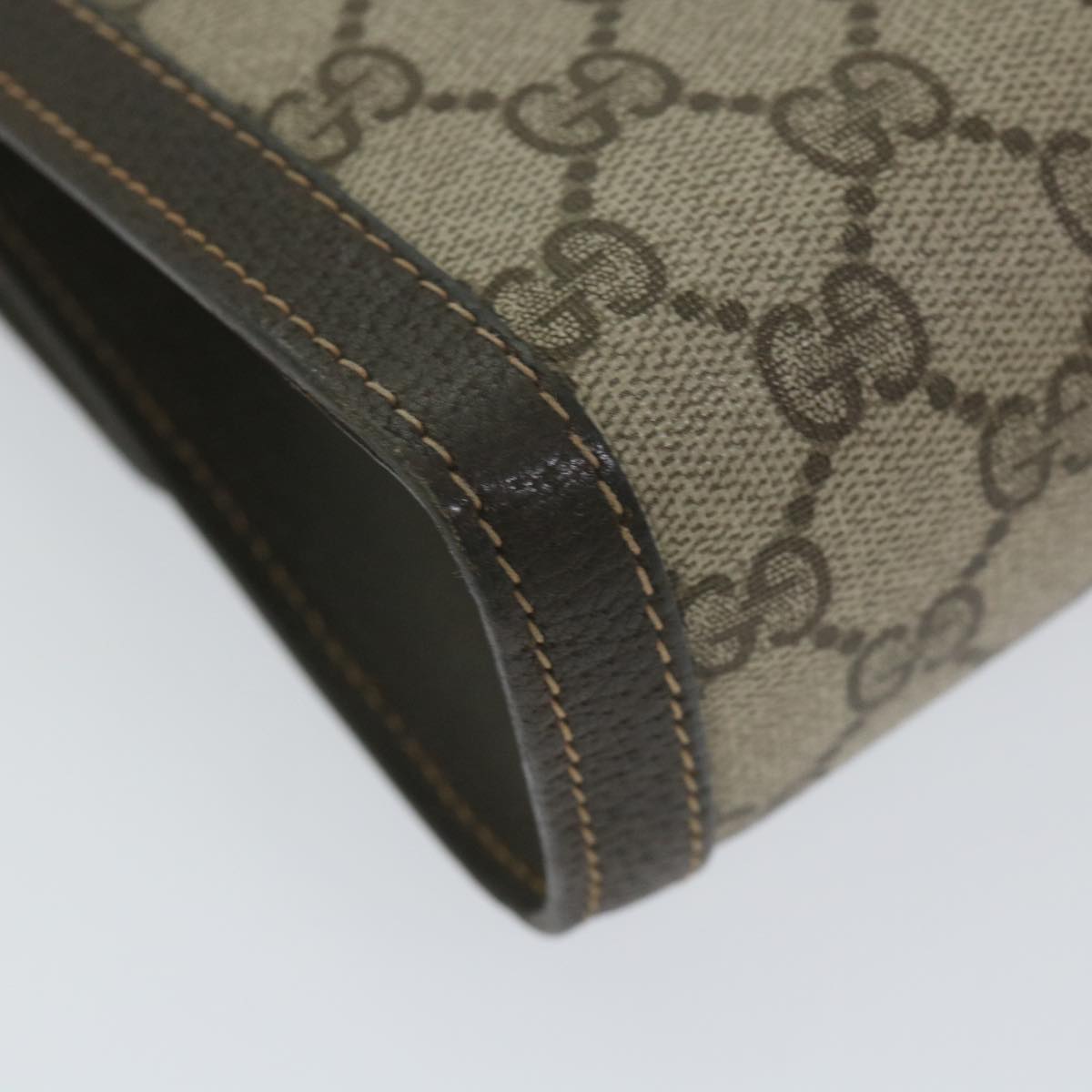 GUCCI GG Supreme Web Sherry Line Clutch Bag Red Beige 41 014 3087 25 yk9267