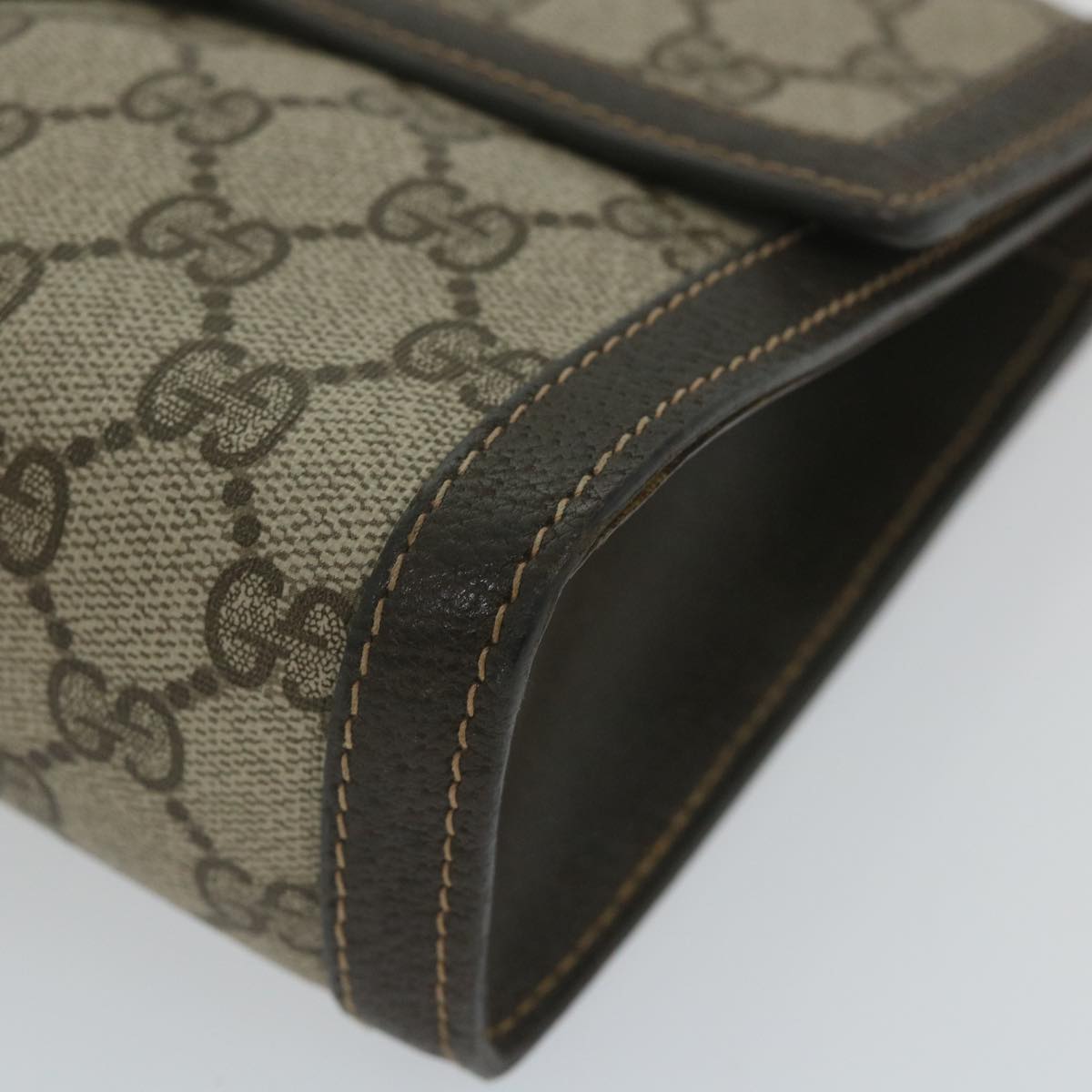 GUCCI GG Supreme Web Sherry Line Clutch Bag Red Beige 41 014 3087 25 yk9267
