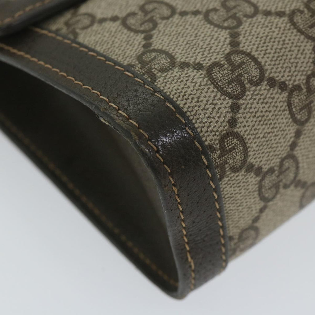 GUCCI GG Supreme Web Sherry Line Clutch Bag Red Beige 41 014 3087 25 yk9267