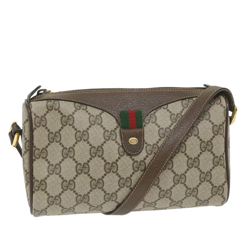 GUCCI GG Supreme Web Sherry Line Shoulder Bag Beige Red 89 02 018 yk9270