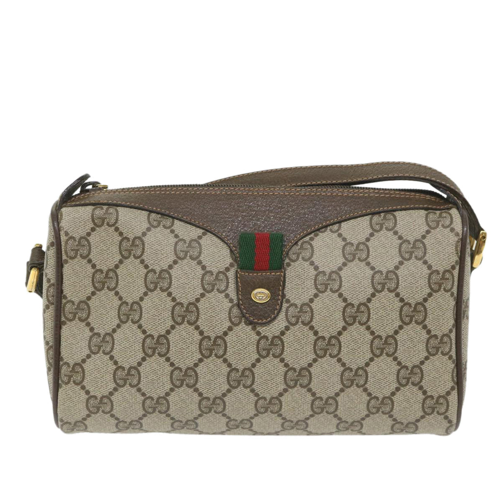 GUCCI GG Supreme Web Sherry Line Shoulder Bag Beige Red 89 02 018 yk9270