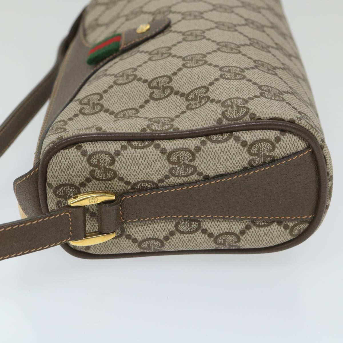 GUCCI GG Supreme Web Sherry Line Shoulder Bag Beige Red 89 02 018 yk9270