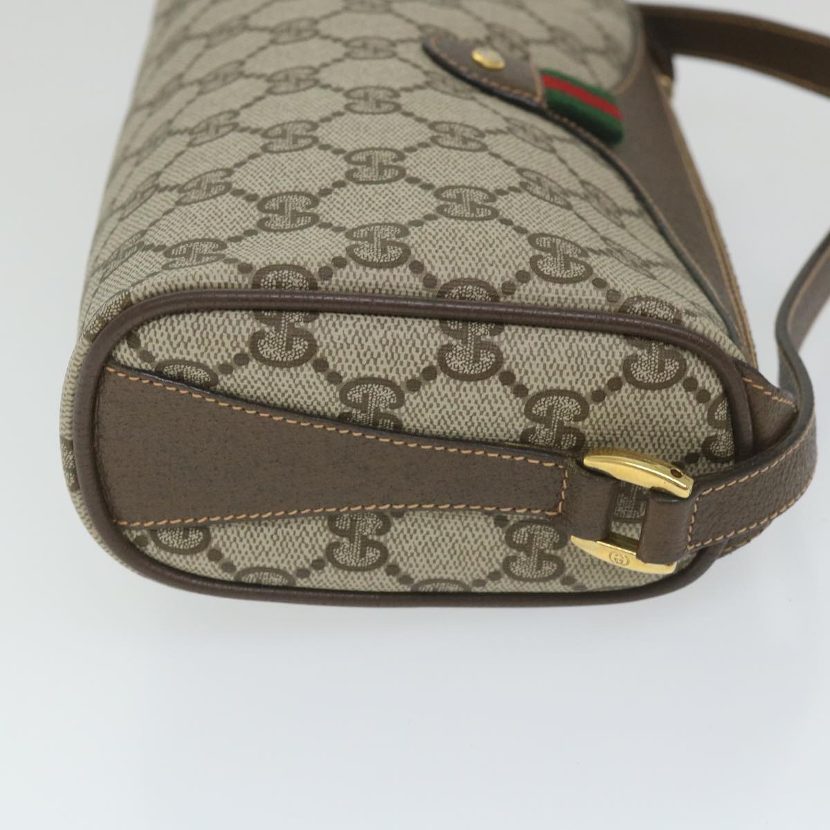 GUCCI GG Supreme Web Sherry Line Shoulder Bag Beige Red 89 02 018 yk9270