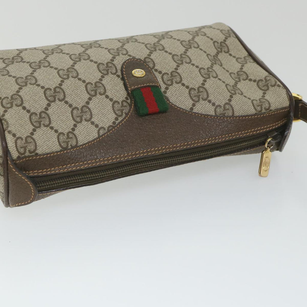 GUCCI GG Supreme Web Sherry Line Shoulder Bag Beige Red 89 02 018 yk9270