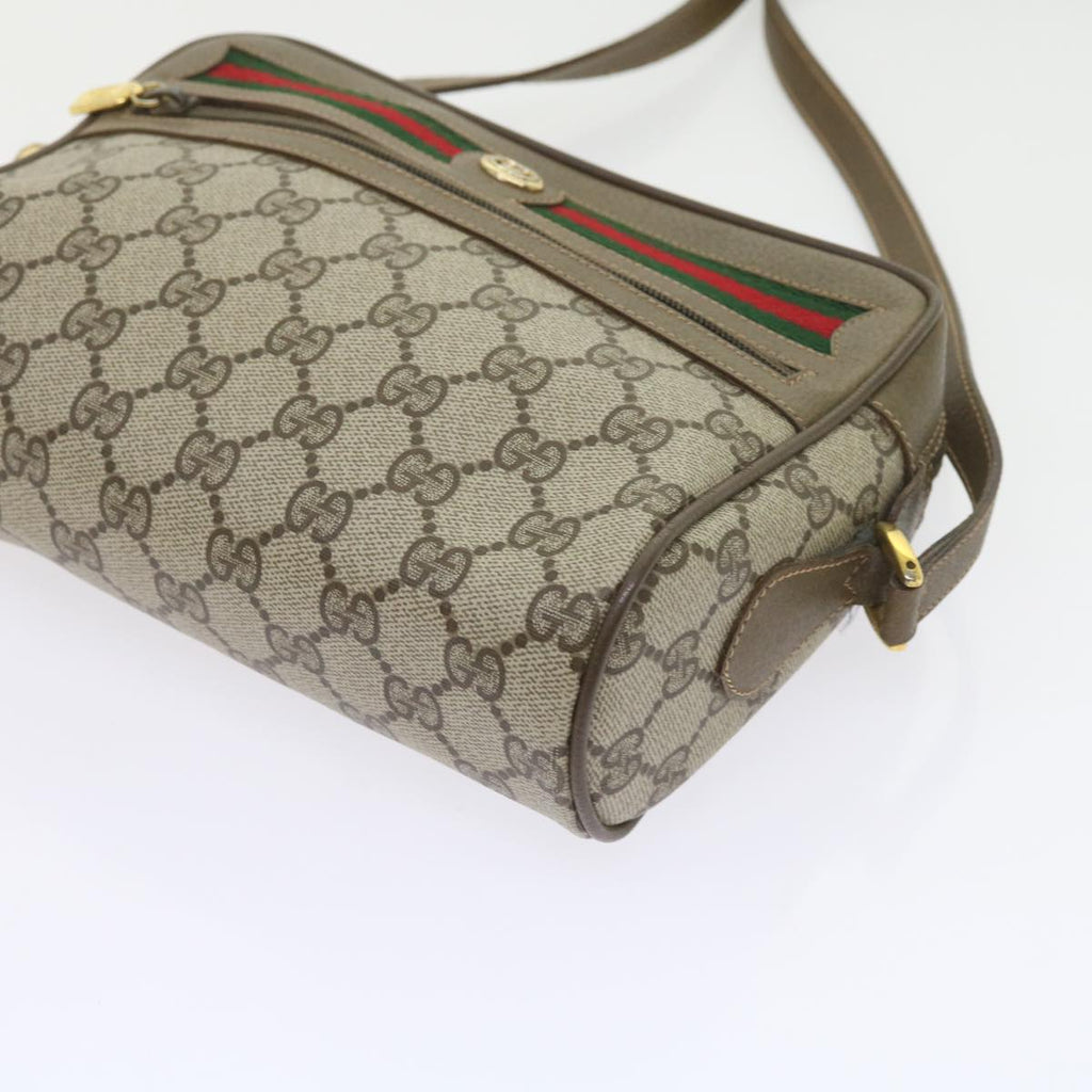 GUCCI GG Supreme Web Sherry Line Shoulder Bag Beige Red 56 02 087 yk9277