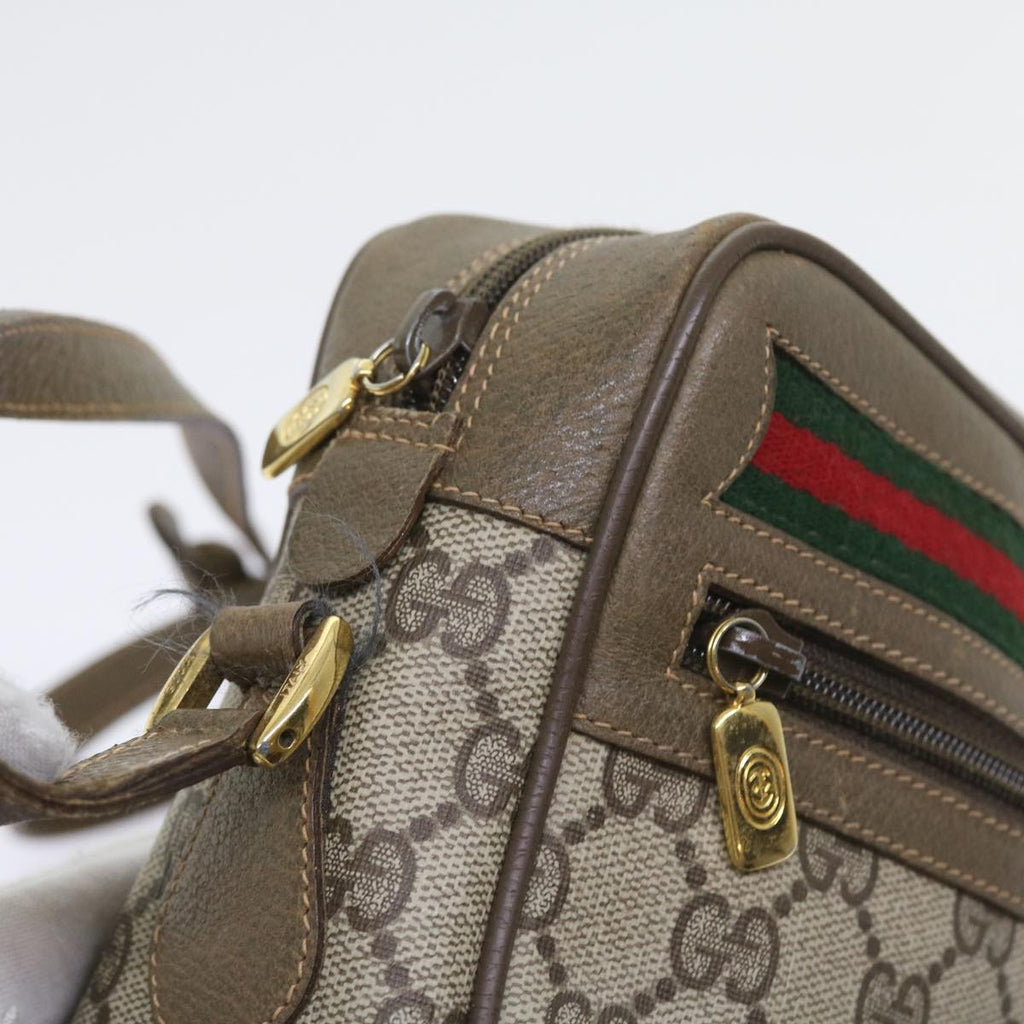 GUCCI GG Supreme Web Sherry Line Shoulder Bag Beige Red 56 02 087 yk9277