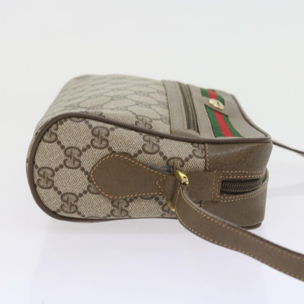 GUCCI GG Supreme Web Sherry Line Shoulder Bag Beige Red 56 02 087 yk9277