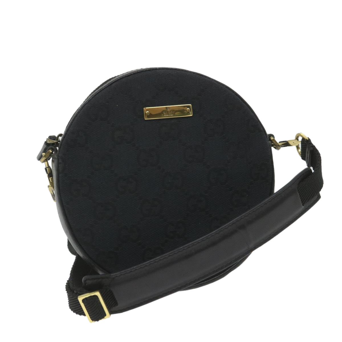 GUCCI GG Canvas Shoulder Bag Black 90700 yk9278