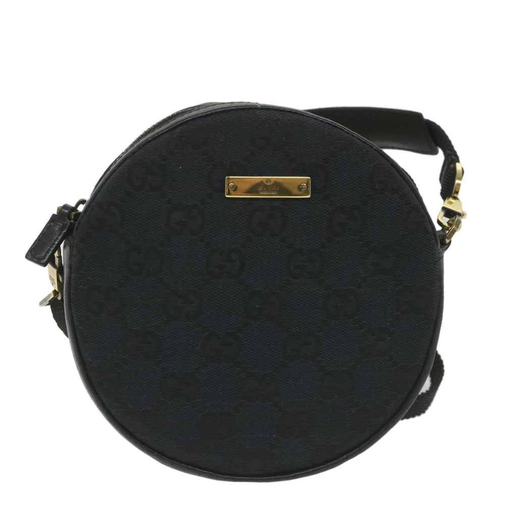 GUCCI GG Canvas Shoulder Bag Black 90700 yk9278
